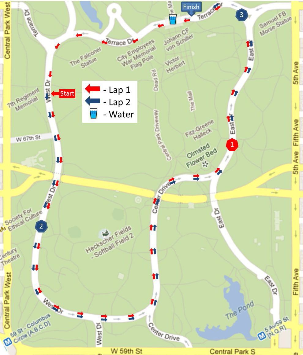 Map of 5K Race HODS